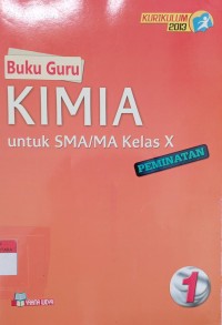 Image of Buku Guru Kimia 1 SMA/MA Kls X Kurikulum 2013 Peminatan