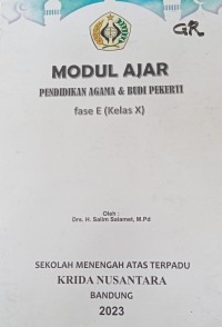 Image of Modul Ajar Pendidikan Agama & Budi Pekerti Fase E (Kelas X)