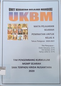 Image of UKBM Mata Pelajaran Sejarah Kelas X Tahun 2021